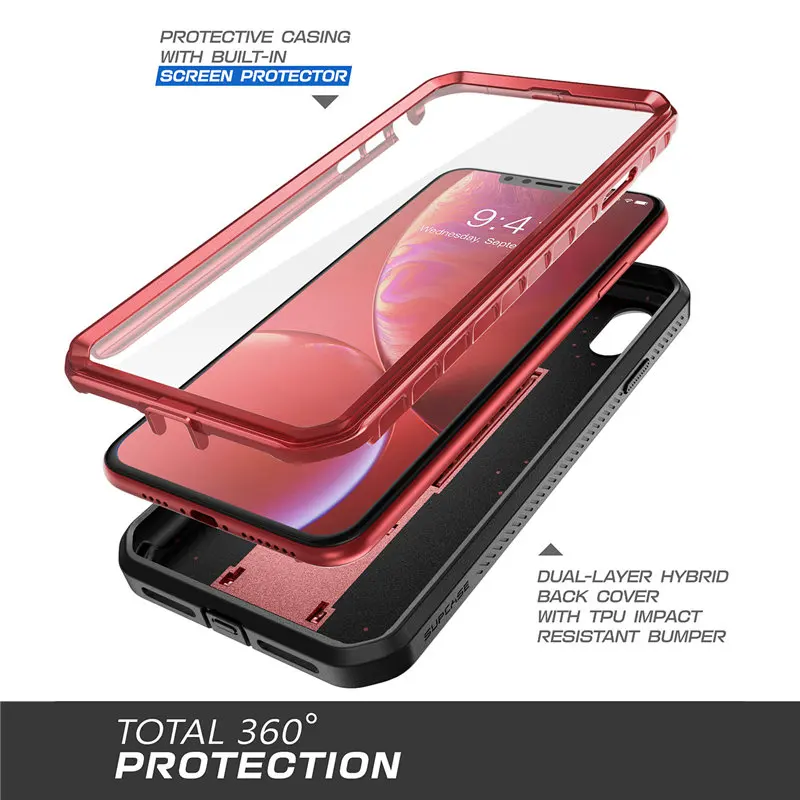 For iPhone Xs Max SUPCASE Case 6.5 inch UB Pro Full-Body Rugged Holster Case with Built-in Screen Protector & Kickstand
