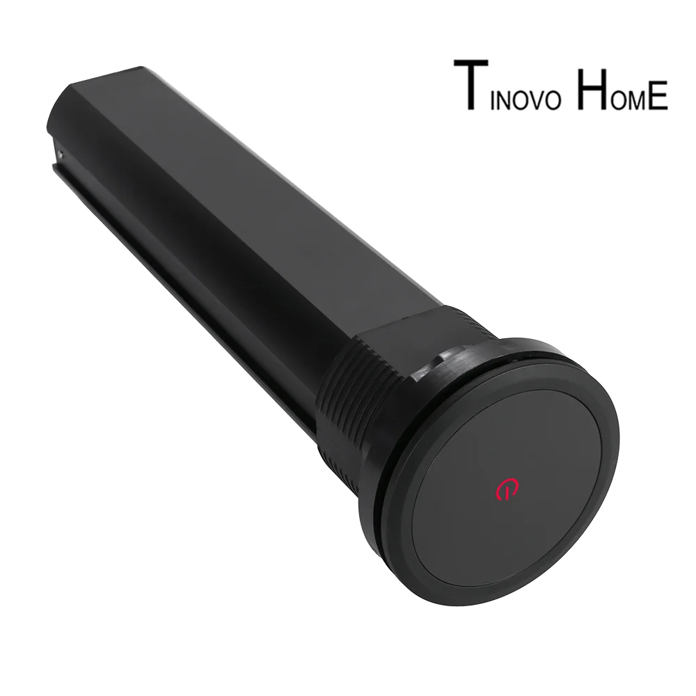 Glassato nero interruttore del sensore di tocco di sollevamento elettrico presa del desktop/3-digit standard Tedesco con USB di ricarica spina di UE presa