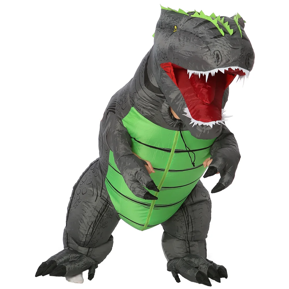 

Christmas Adult T-REX Inflatable Costume Cosplay Dinosaur Animal Jumpsuit Halloween Costume for Women Men Blow Up Fancy Dress