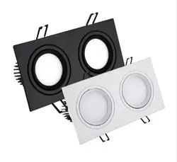 Wpuszczana podwójna oprawa LED typu Downlight z możliwością przyciemniania COB 7w 9w 12W 24W światło punktowe dekoracja lampa sufitowa AC 110V 220V