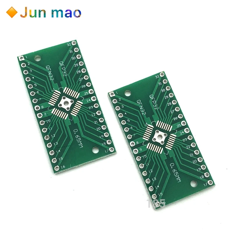 

20 шт. QFN32 QFP32 для DIP DIP32 переходник разъем PCB SMD 0,8 мм 0,65 мм контактный шаг универсальная плата пластина IC Pinboard FR4