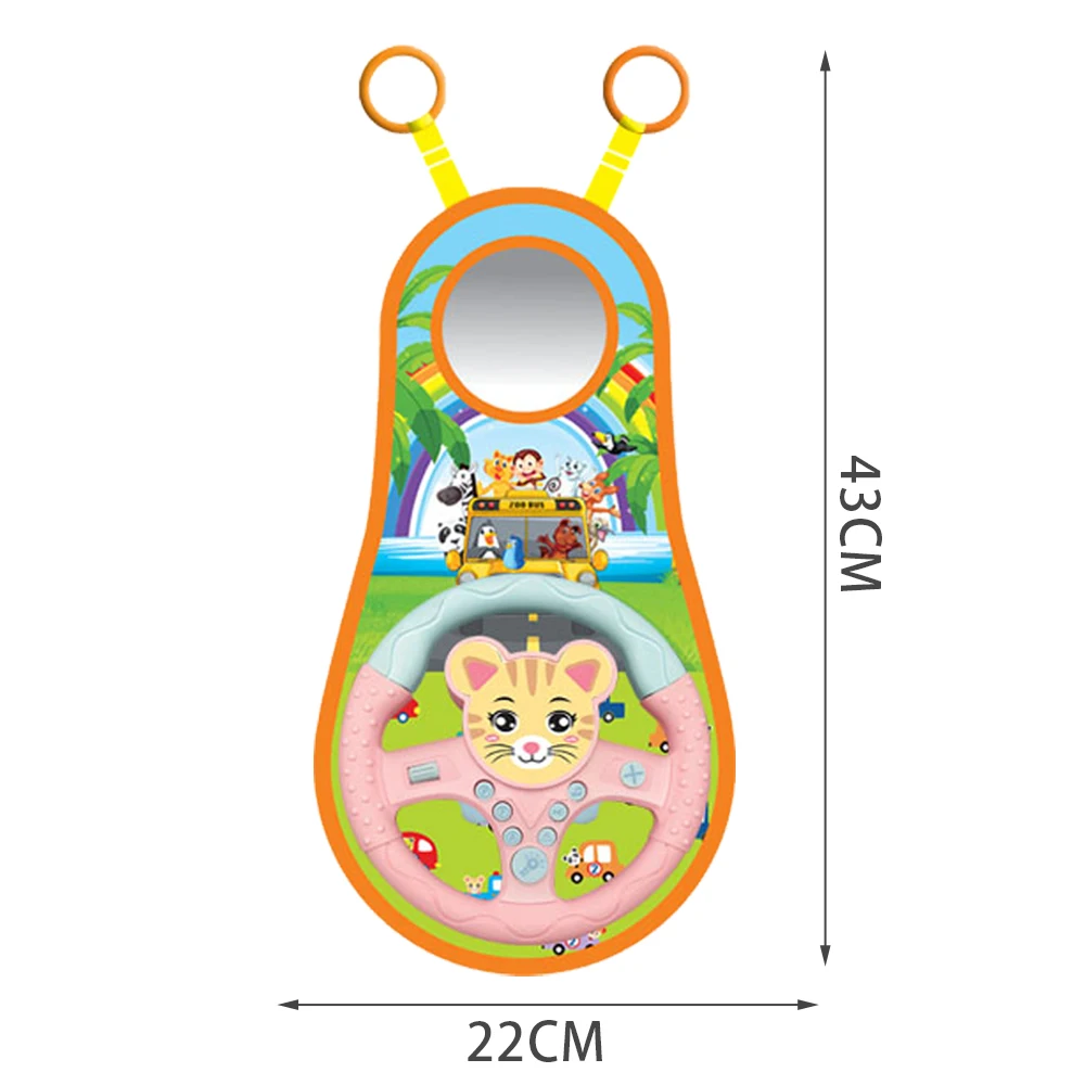 Copiloto de coche de juguete con simulación de modelo Animal, volante con sonido, Base Iight, juguetes de música para Educación Temprana, regalo