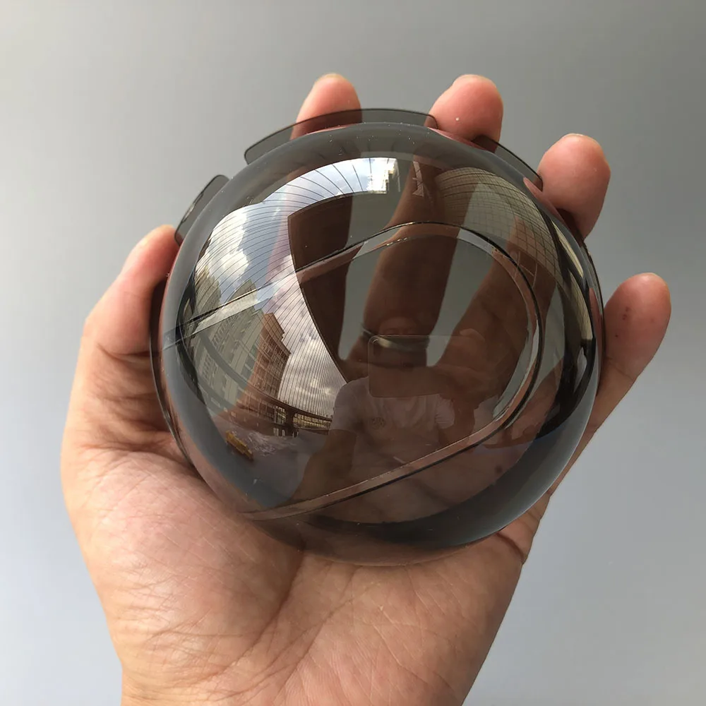 4 Inch Dark Acrylic Camera Dome Cover Half Ball Lens Glass Cap Spare Part Security CCTV Camera Replacement Dome Housing 100x56mm