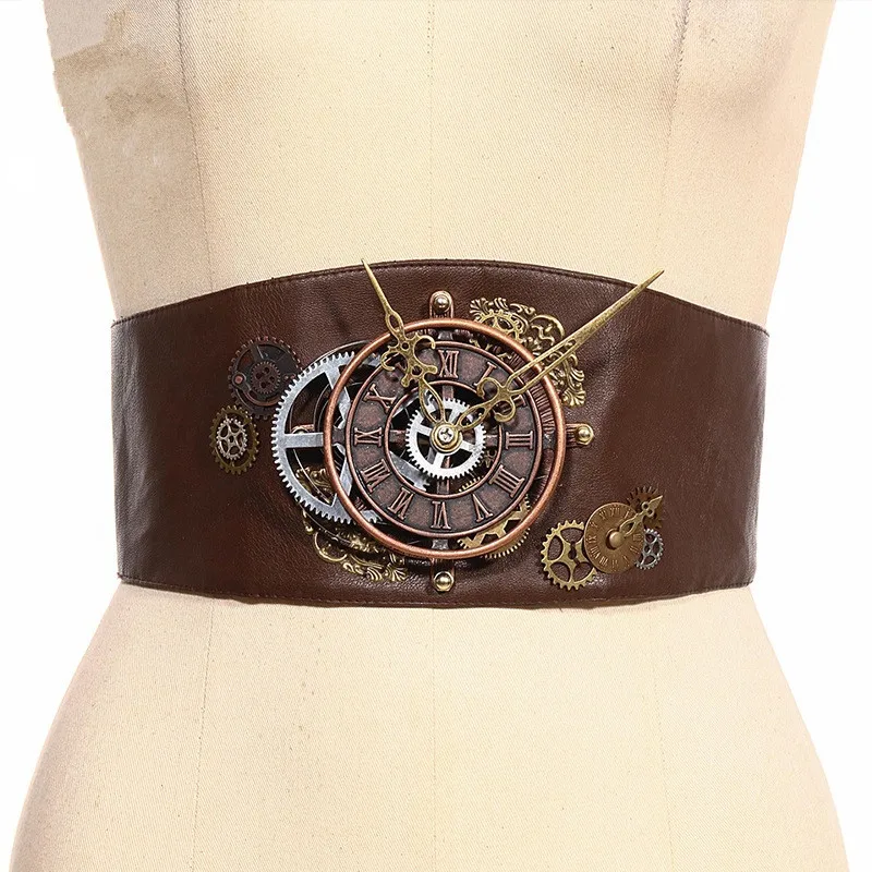 

Adult Steampunk Women Vintage Wide Belt Knight Armors Medieval Viking Pirate Costume Medieval Cosplay Accessories Belt