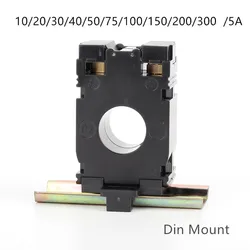 Din Mount 20mm Dia Hole 10A/20A/30A/40A/50A/75A/100A/150A/200A/250A/300A /5A Current Transformer CT for 3 Phase AC Power