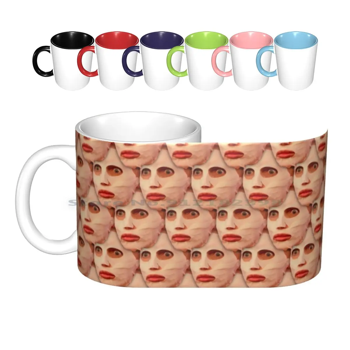 Alyssa Edwards Beauty Mask Pattern Ceramic Mugs Coffee Cups Milk Tea Mug Alyssa Edwards Beauty Face Pattern Funny Rupaul Drag