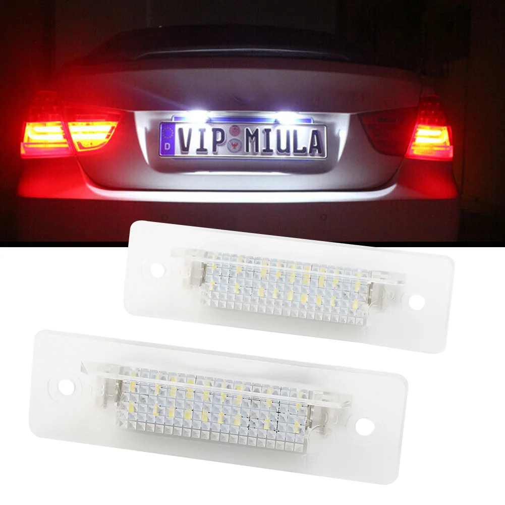 2Pcs Auto LED License Number Plate Light For Porsche 911 Autorera 964 968 986 993 996 Boxster 1989-2000 2001 2002 2003 2004 2005