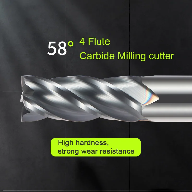 Carboneto Fresa Flauta Endurecer Liga de Aço Tungstênio Face Fresa Cnc Especial Ferramentas Controle Numérico Inoxidável Hrc 58
