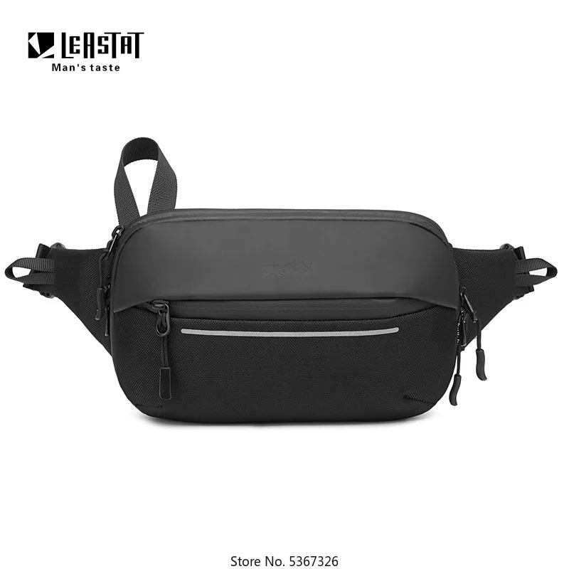  Men's Belt Bag Function Chest Bag Sports Waterproof Shoulder Bag Waist Fanny Packs Expandable Messenger Crossbody Bag