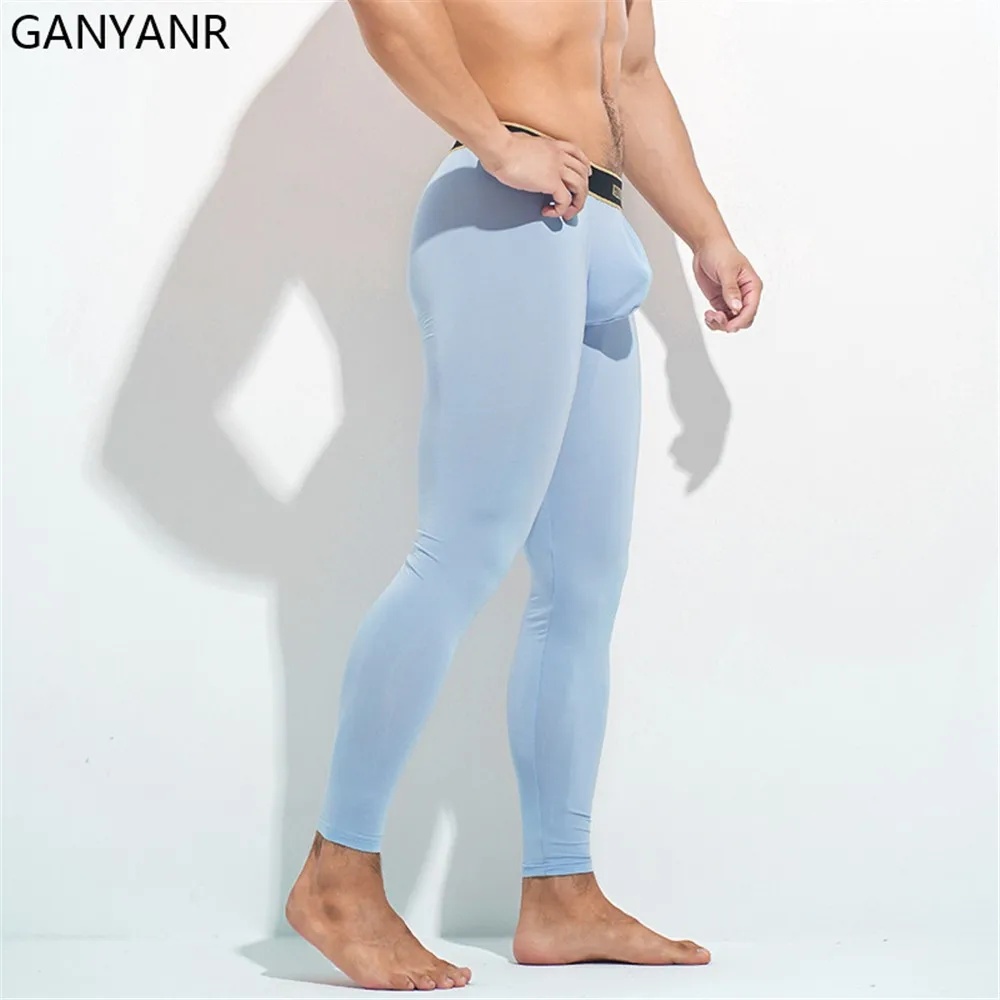 GANYANR Compression Pants Leggings Running Tights Men Sportswear Gym Fitness Sport Sexy Basketball Yoga Training Workout Track