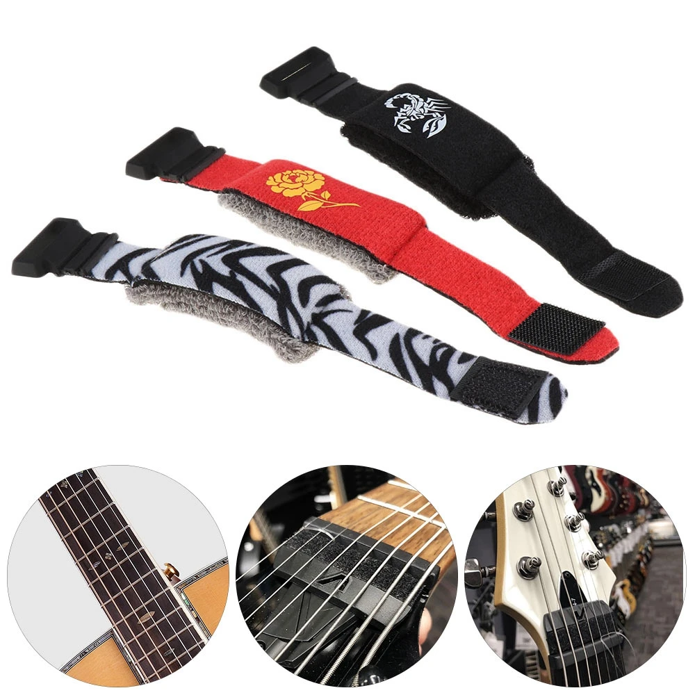 1PC Guitar Color Wraps Strings Mute Muter Fretboard Muting Wraps Acoustic Electric Guitar Bass Ukulele Instrument Accessory