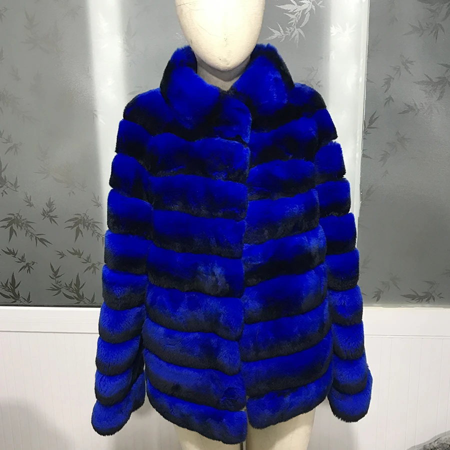 

Women Winter Real Rex Rabbit Fur Coat Genuine Fur Jackets 2024 Fashion High Quality Clothings Full Skin Cropped Fur Coats