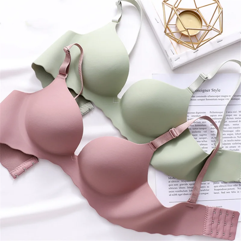 Wireless Thin Bras Corset Sexy Women Push Up Underwear One Piece Lingerie Ladies Breathable Bralette Candy Color Soutien Gorges