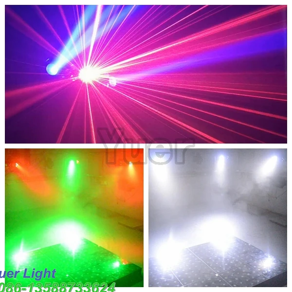 YUER DJ Disco Party RGB Patterns Beam Light Projector LED Magic Ball RGBW Strobe Xmas Holiday Wedding Stage Effect