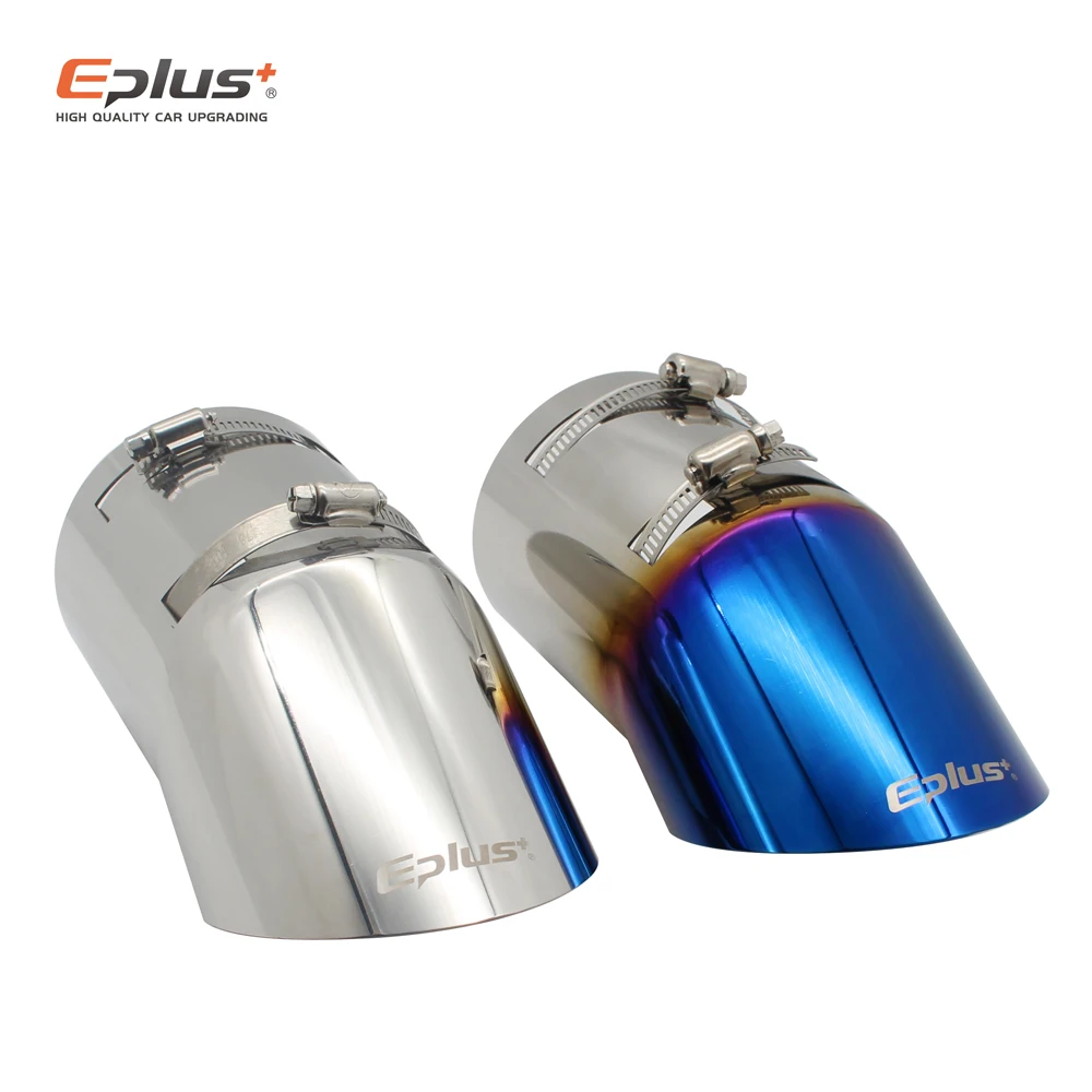 Eplus Car Styling Mufflers Exhaust Tail Throat Pipe Tip Universal Stainless Steel Large Diameter 96mm Auto Muffler