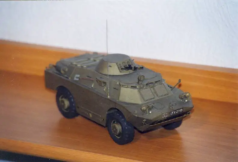 1:25 Schaal BRDM-2 Amfibische Gepantserde Patrouillewagen Diy Handwerk Paper Model Kit Puzzels Handgemaakte Speelgoed Diy