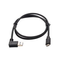 1M USB 3.1 Type-C Male to 90 Degree Right Angled USB 3.0 Type-A Male Cable for Data Sync & Charging Compatible with Xiaomi 4C/5