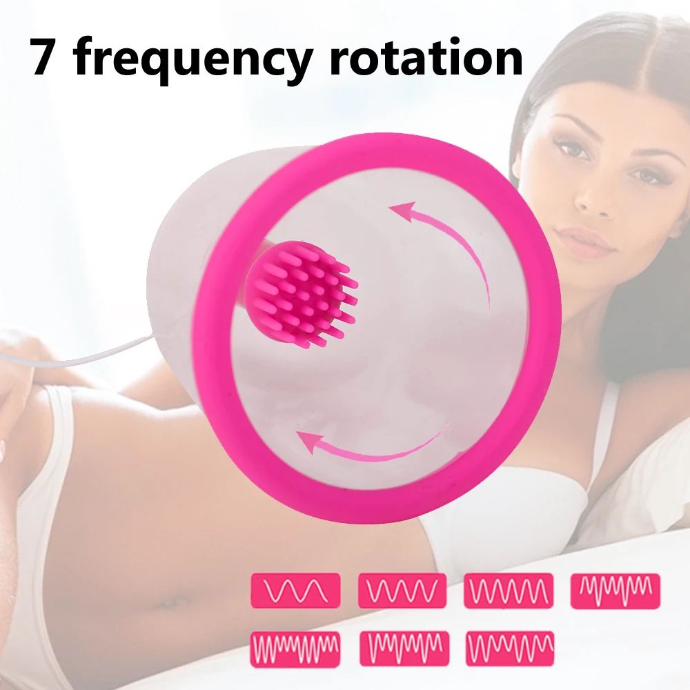 Nipple Stimulation Rotating Sucking Vibrator Breast Enlargement Masturbator Nipple Chest Massage Sex Toys Vibrator for Women