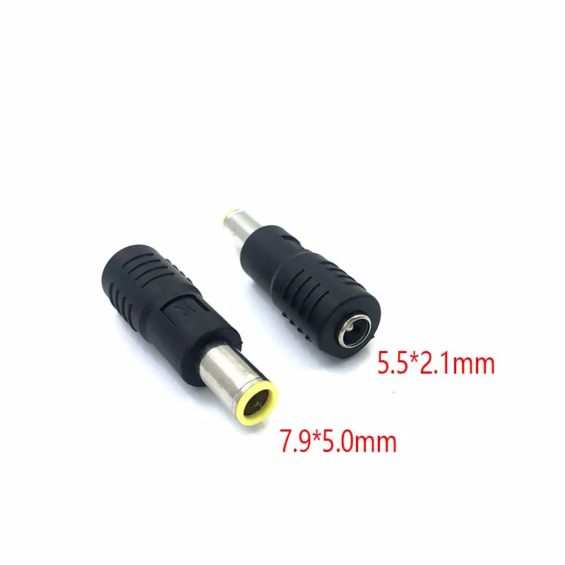 1PCS 5.5 x 2.1 mm female to 7.9 x 5.5 mm male DC Power Connector Adapter Converter 5.5*2.1 to 7.9*5.5 mm For IBM Laptop AQJG