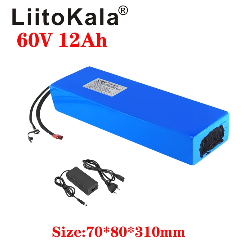 Imagem -05 - Liitokala-lithium Ion Battery para Bicicleta Elétrica Ebike Scooter 60v 12ah 1500w