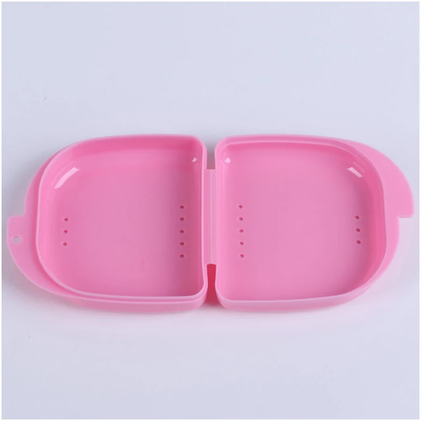 Caja para guardar Dentaduras postizas, contenedor de plástico para guardar utensilios, soporte para viaje, 5 colores