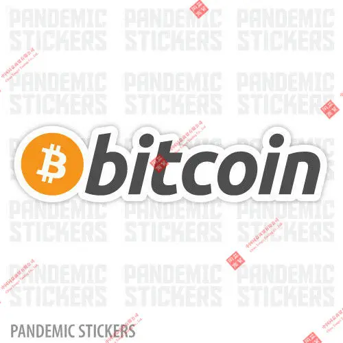 

Creative Bitcoin Decal Sticker Full Color Die Cut Adhesive Laptop Car Window Blockchain Racing Motorcycle Helmet Stickers