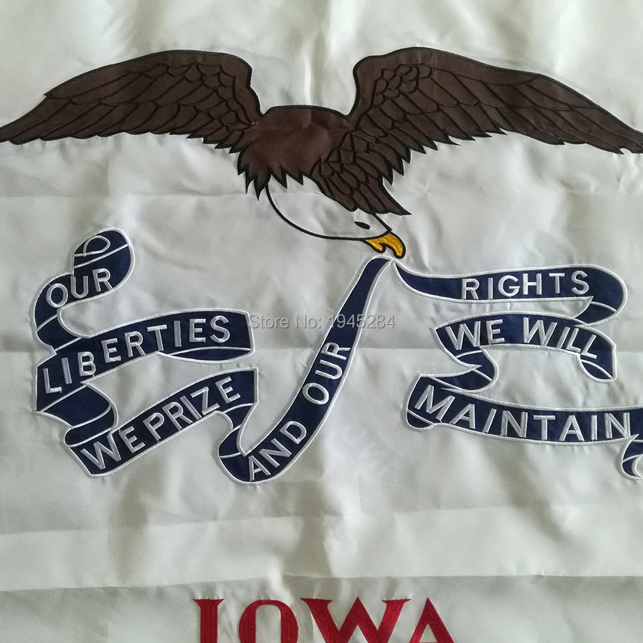 Double-sided Embroidered Sewn Iowa State Flag US State Flag Banner Oxford Fabric 3x5ft 90x150cm