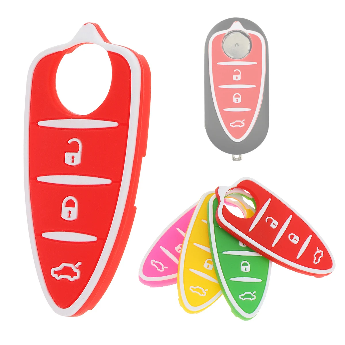 

3 Buttons Rubber Pad Car Key Pad Remote Key Shell Accessories Fit for Alfa Romeo156 / 159 / Mito / Giulietta / Gt