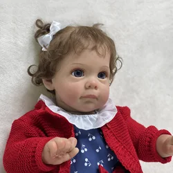 55CM Maggie Bebe Newborn Doll Toddler Girl Baby Beautiful Reborn Dolls Boneca de simulação de renascimento
