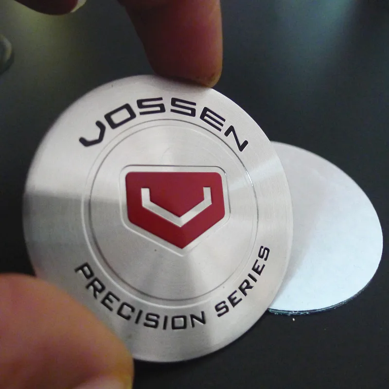 4pcs 50mm Vossen Wheel Center Caps Sticker Emblem Badge Flat Surface Stickers Precision Series