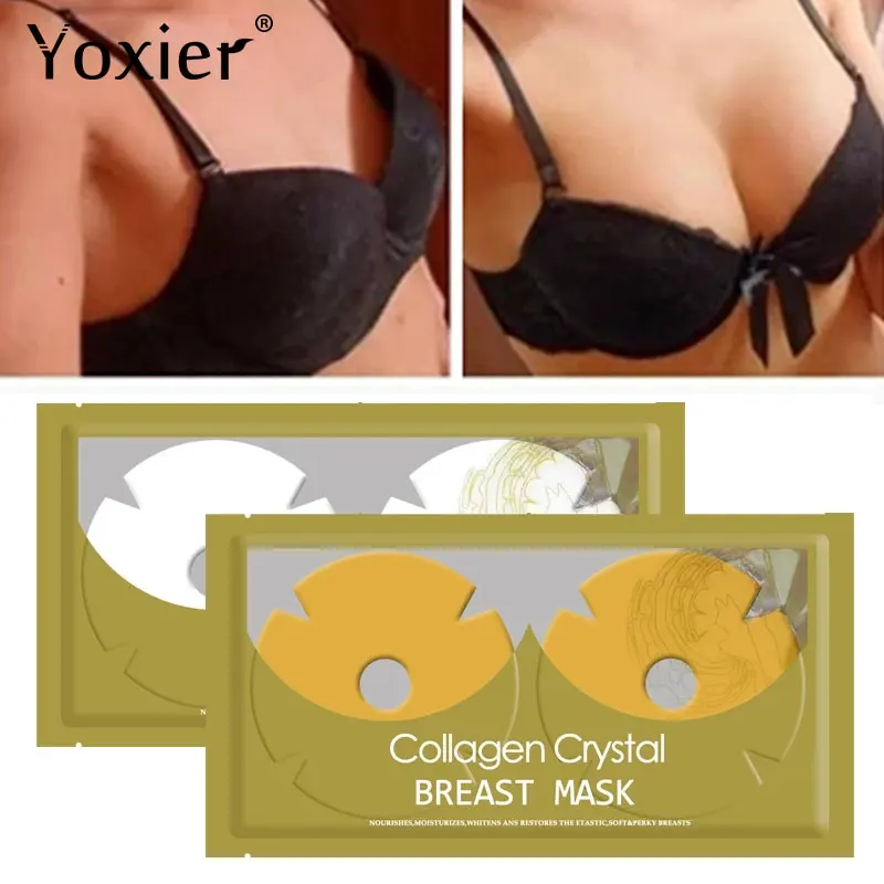 Collagen Crystal Breast Mask Deep Hydration Firming Plump Shiny Elastic Enlarge Arbutin Vitamin C Breast Care Skin Care 3PCS