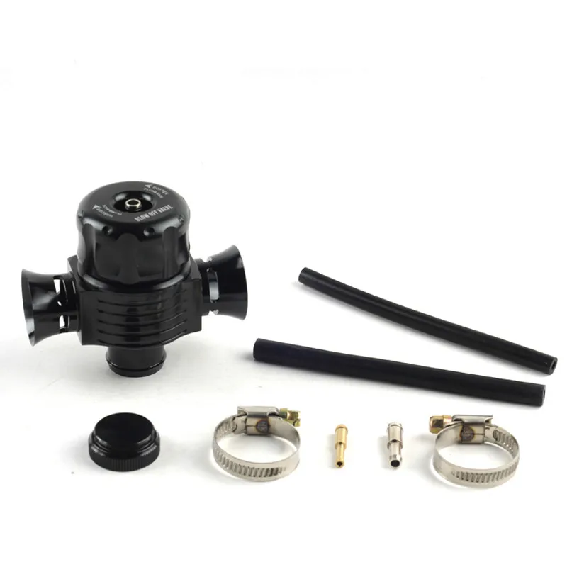 DUAL PORT UNIVERSAL TURBO DIVERTER DUMP BLOW OFF VALVE 25MM with two turmpet  Bov-008C