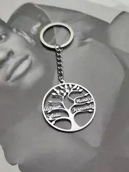 Tree of Life Custom Keychain With 1-6 Name Personalized Jewelry Family Member Key ring The Best Gift For Mother Wife