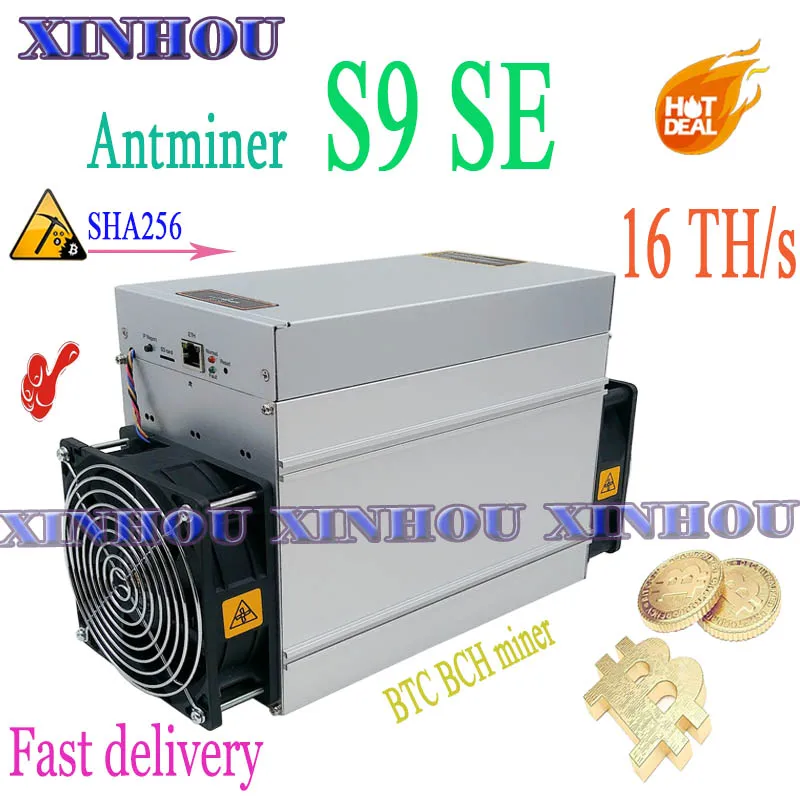 

Used Asic SHA256 miner AntMiner S9 SE 16TH/S Bitcoin BTC BCH miner Better Than S9 S9k S11 S17 T17 Whatsminer M1 M3 Ebit E9i E9.3