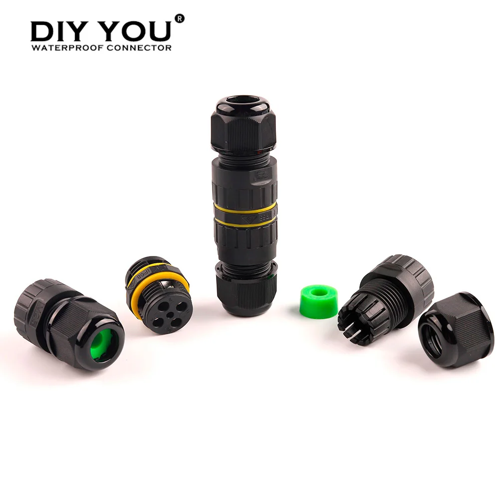 M16 IP68 Waterproof Connector 2 Pin 3 Pin Electrical Terminal Adapter Wire Connector Screw Solderless connector for LED Light