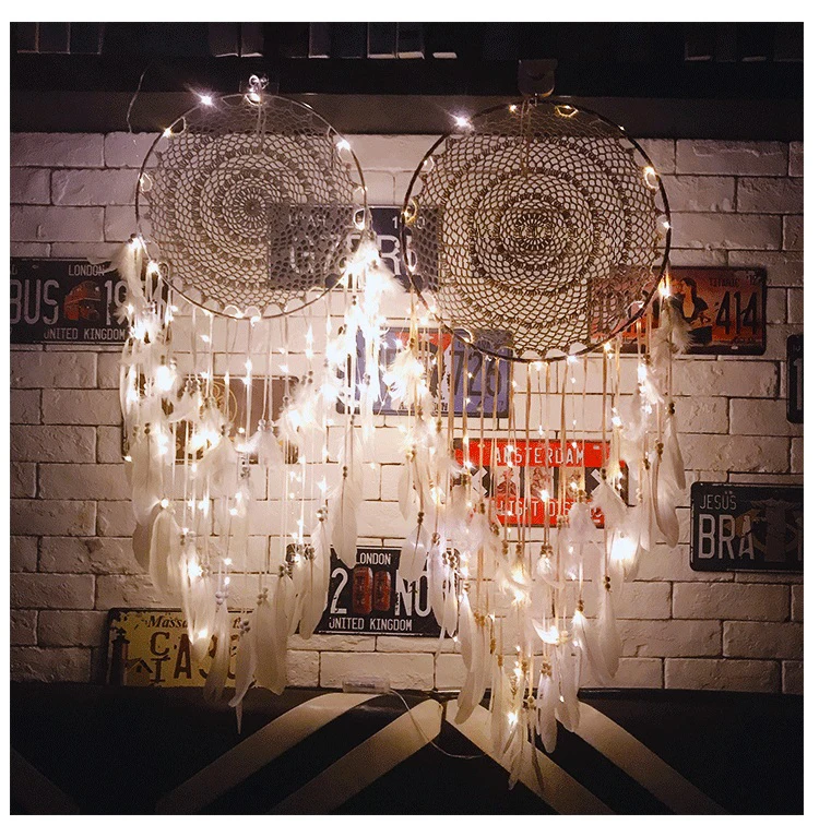 Big Dream Catcher Hanging/Light Decoration nordic Decoration Home Girls Room/Nursery/Kids Decor dreamcatcher Children Room New 5
