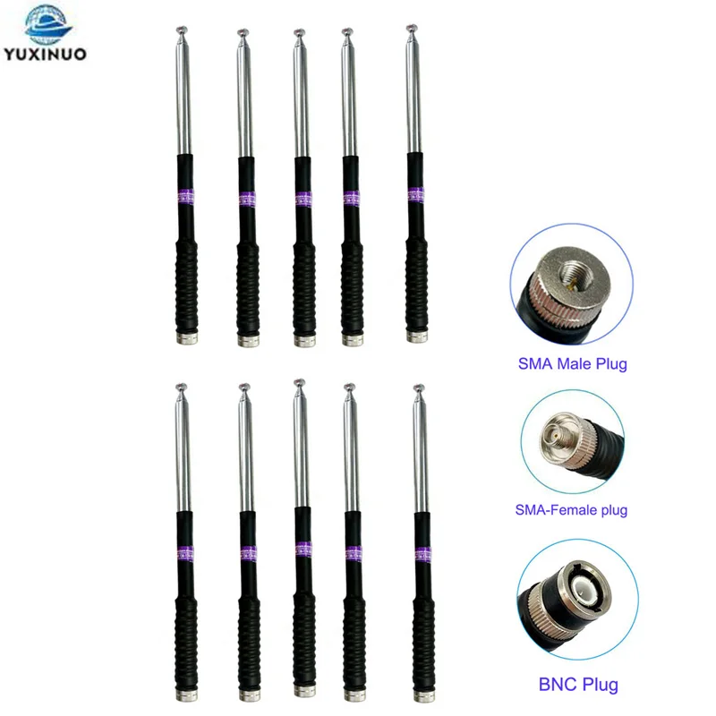 

10pcs FP10120 VHF 136-174MHz Telescopic Antenna SMA-Male/SMA-Female/BNC For Yaesu Kenwood TK310 BAOFENG UV-5R ICOM IC-V80 Radio