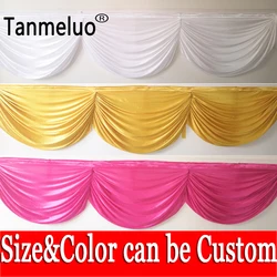 Wedding Backdrop Curtain Swag Panel Event Banquet Ice Silk Table Skirt Swags Drape Valance Party Curtain for Photography Studio