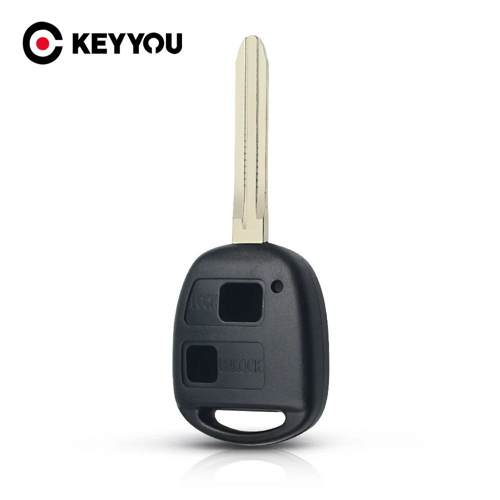 

KEYYOU Remote Key Shell For Toyota Tarago Camry Corolla Avensis Prado RAV4 Yaris Tarago Cruiser Land 2 Bottons