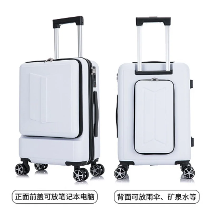 High-Quality New Front Computer Bag 20-Inch Rolling Luggage Men\'s Business Boarding Box Universal Wheel Suitcase Rear Bag