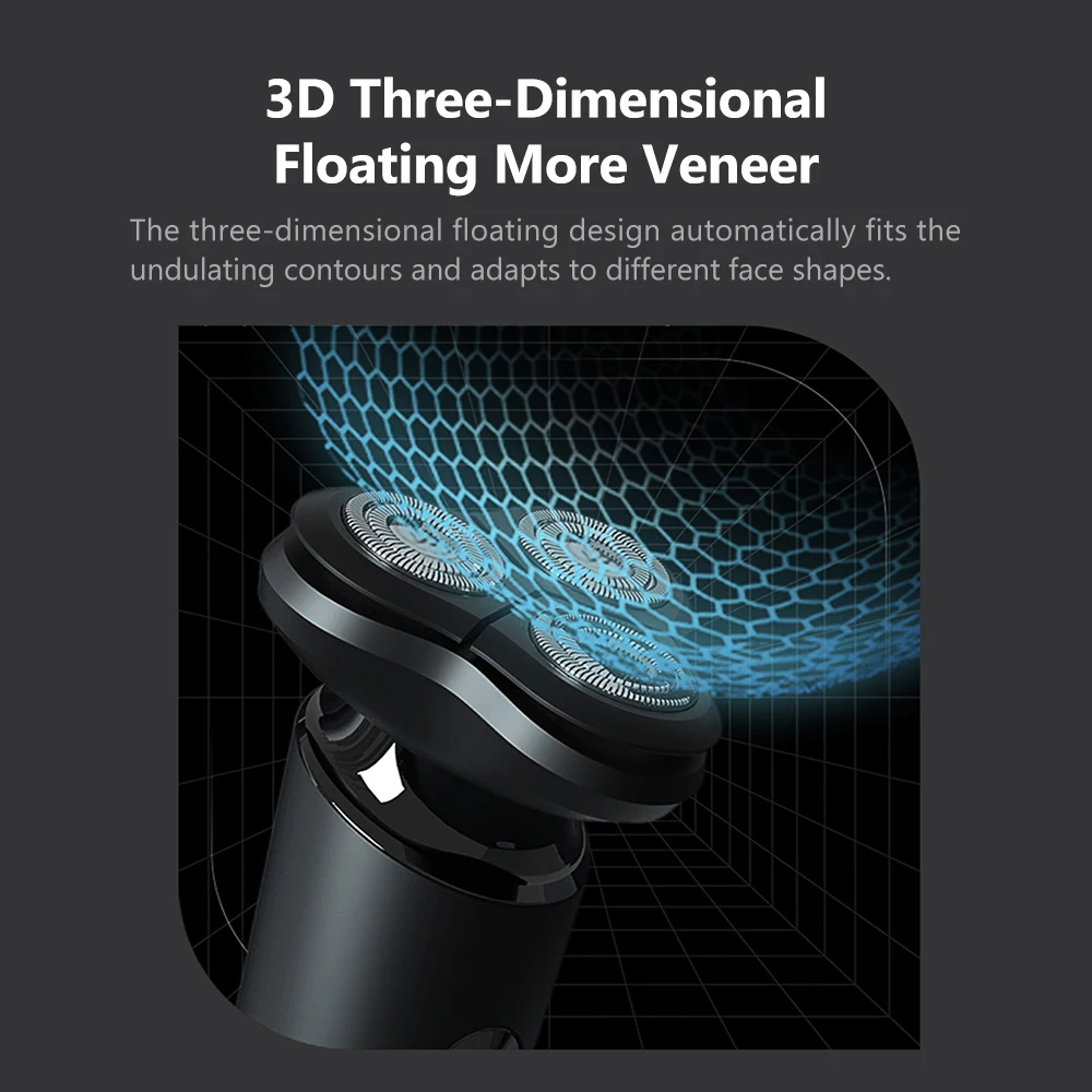 Sep เครื่องโกนหนวดไฟฟ้า Beard Trimmer 3D Triple Blade โกนเครื่อง USB ชาร์จ Beard Trimmer