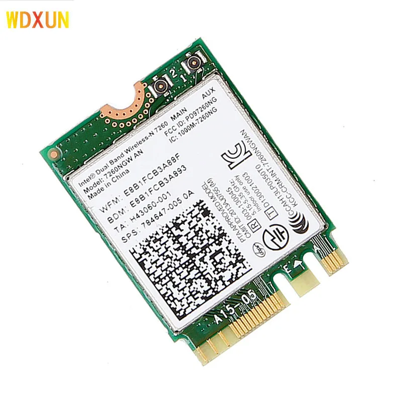 Intel Wireless-N 7260 7260NGW UM Wifi + Bluetooth 4.0 802.11n 2.4g/5Ghz Wlan network card 300 Mbps dual-band wireless adapter