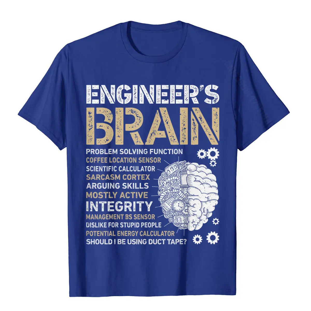 Engineer's Brain Funny Process Engineer Men Engineering Gift T-Shirt Tshirts Oversized Printed Cotton Man Tops Shirts Printed