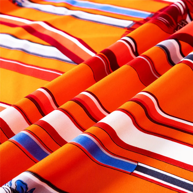 POBING Manueller handgerollter Twill-Seidenschal für Damen, Streitendruck, quadratische Schals, Echarpes, Foulards, Femme, Wickeltuch, Bandana, kleiner Hijab, 90 cm – Detail 4