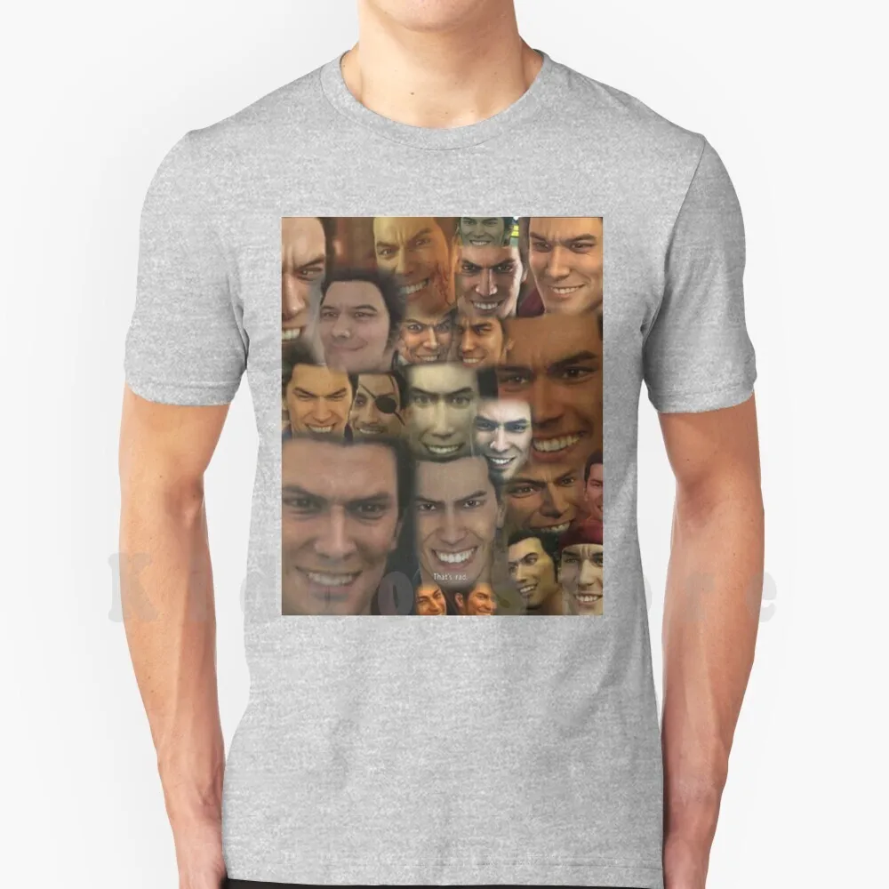 Happy Kazuma Kiryu : ) T Shirt Print For Men Cotton New Cool Tee Yakuza Ryu Ga Gotoku Kiryu Kazuma Kiryu Goro Majima Yakuza