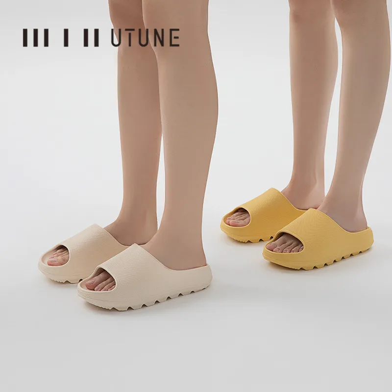 UTUNE EVA Slides Women Bathroom Shoes Hole Leaking Sandals Home Slippers Indoor Shoes Anti-slip Shower Men Slipper For Women