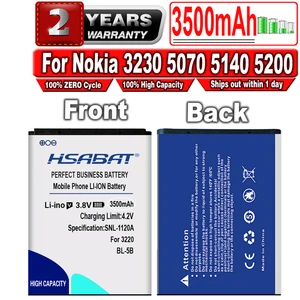 HSABAT-Batterie für Nokia BL-4B BL-4D BL-4C BL-4C4U BL-5B 5BT BL-5C BL-5CT BL-5J BP-5M BP-6X BL-6Q BLC-2 BLD-3 BLB-2 10 Hauptverkauf Batterie BL 4c - №9