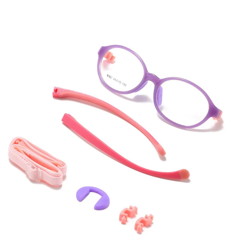 

Removable Eyeglass Frames Children Glasses TR90 Flexible Myopia Optical Frame Kids Silicon Sports Eyewear Kids Glasses Strap