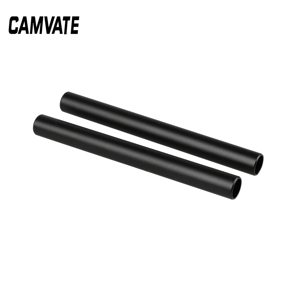 CAMVATE 2PCS Aluminum Standard 15mm M12 Rod (150mm Long) For DSLR Shoulder Rig/Camera Cages/Matte Box/Follow Focus/Monitor Cages