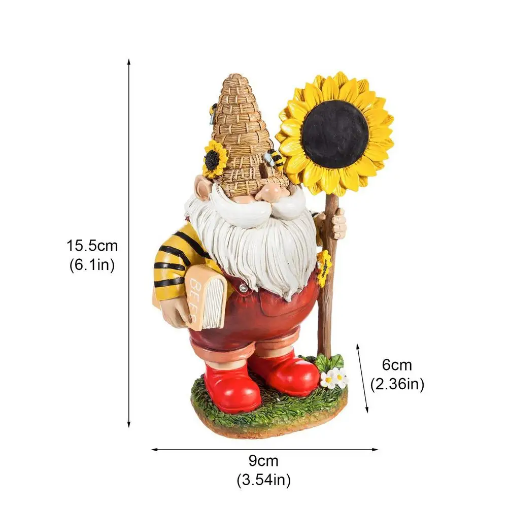 FOLODA Set di 10 gnomi nani vibranti in resina per decorazioni